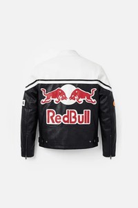 RedBull Leather <b>Racing</b> <b>Jacket</b> Full Sleeve Windproof Printed Men's Motorcycle Wear All Seasons - Product Image 3