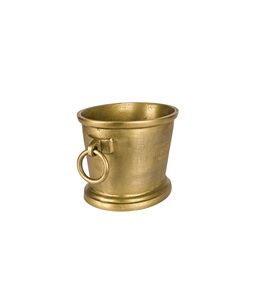 Decorative luxury brass ice bucket for <b>serving</b> drinks with elegant design sturdy construction and insulated body - Product Image 1