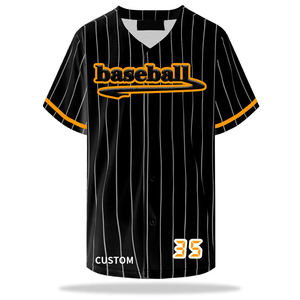 Maillot de baseball personnalisé 100 % polyester, short léger, antibactérien, uniforme d'équipe, logo personnalisé, vêtements de sport OEM - Product Image 1