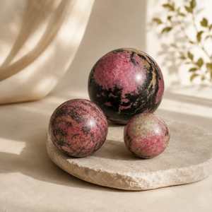 Natural Polished Rhodonite <b>Crystal</b> Ball Pink Gemstone Sphere <b>for</b> Feng Shui Healing Meditation Home Decor & <b>Gift</b> - Product Image 6