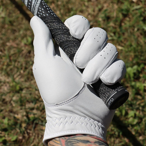 White Genuine Leather Golf Glove Right Hand Breathable Unisex Pull On Sports Glove - Product Image 2