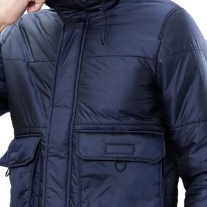 Veste matelassée d'hiver pour homme à col montant personnalisé, avec capuche intégrée, imperméable, coupe-vent, 100 % polyester, fermeture éclair - Product Image 5