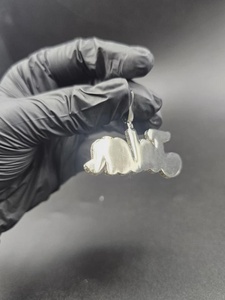 จี้เพชรโมอิสซาไนต์ VVS แบบกำหนดเอง จี้ตัวอักษรชื่อ จี้ตัวอักษรย่อ จี้เงินแท้ 925 สำหรับเป็นของขวัญ - Product Image 5