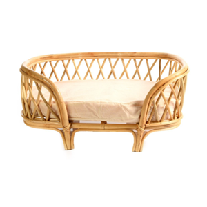 Cama para Perros y Gatos de Ratán Natural al por Mayor, Cojín Ecológico de Mimbre Tejido para Mascotas, Sofá de Lujo para Interiores, Directo de Fábrica de Vietnam - Product Image 3