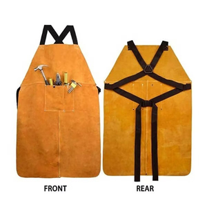 2026 Custom <b>Black</b> Unisex High Quality Breathable Comfortable Short Sleeve Leather <b>Aprons</b> for Professional Kitchen Cooking - Product Image 6