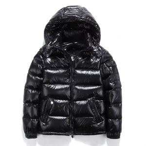 Veste à capuche personnalisable coupe-vent standard pour l'hiver, style streetwear décontracté, coupe régulière, rembourrage en polyester, fermeture éclair sur le devant - Product Image 1