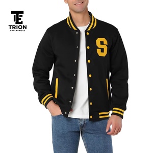 Chaqueta Varsity de Invierno Personalizada de Buena Calidad, Bordada, de Cuero y Lana, con Ribete de Piel de Oveja para Hombre, a Bajo Precio - Product Image 4