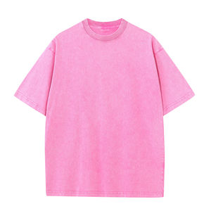 T-shirt en coton surdimensionné personnalisé, streetwear décontracté unisexe, manches courtes, été, basique, tendance, confortable, à porter au quotidien - Product Image 2