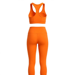 Conjunto de Leggings y Sujetador Deportivo para Mujer, Color Personalizado, Espalda Cruzada, Sin Varillas, Transpirable, Tejido Sin Costuras, Estilo Deportivo para Todas las Temporadas - Product Image 2