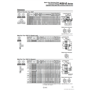 นิวเมติก SMC ฟิตติ้งแบบ one-touch KQ2Y08-02GS ชิ้นส่วนนิวเมติก - Product Image 4