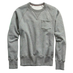 เสื้อสเวตเชิ้ตผู้ชายผ้าฝ้าย 100% บุซับใน กันลม แบบสวม คอกลม นุ่มสบาย ปักโลโก้ ลายเรียบ - Product Image 1