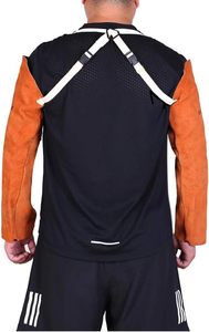 Mangas de Soldadura de Cuero de Seguridad en Oferta, Doble Costura, Resistentes al Calor, a Altas Temperaturas, Anticorte, Ignífugas, para Soldadura TIG - Product Image 4
