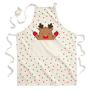 Delantal personalizable de Año Nuevo con estampado de tela de algodón y poliéster de alta calidad KVR 2024 más vendido en los Emiratos Árabes Unidos - Product Image 4