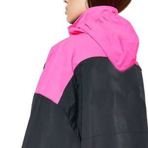 <b>Women</b> Windproof Racer <b>Jacket</b> Full Zip Stand Collar Contrast Color Block Drop Shoulder Long Sleeve Polyester Material <b>Utility</b> - Product Image 4