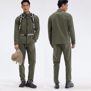 Ensemble de survêtement en polyester personnalisé de haute qualité, veste et pantalon de sport, tissu extensible quadridirectionnel, respirant, écologique, unisexe - Product Image 1