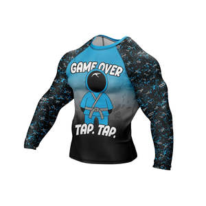 Rashguard OEM ODM Rash Guard Men Sublimation Printed Spandex Bjj Rash Guard Gym Surfing Diving Rashguard Compression Shirts MMA - Product Image 5