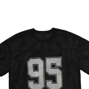 Maillot de football américain rétro personnalisé, coupe courte, style streetwear, coupe ample, en mesh, vente en gros, avec option OEM - Product Image 5