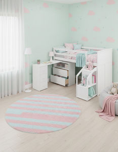 Cama Alta de Lujo, Cama Alta Doble para Niños con Escritorio, Escalones de Almacenamiento y Portátil - Product Image 3