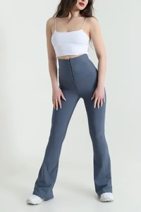Meilleures ventes Leggings de fitness et de yoga personnalisés pour femmes, taille haute, couleur unie, longueur intégrale, simples, respirants, séchage rapide, grandes tailles - Product Image 3