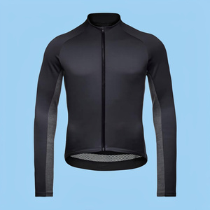 Wholesale Men Cycling Jersey Full Sleeve <b>Road</b> Bike Pockets Spandex Polyester Heat Transfer Printed Breathable Quick Dry - Product Image 4
