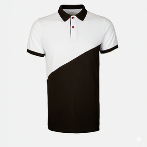 Custom <b>Mens</b> <b>Polo</b> <b>Shirt</b> <b>Green</b> Black Contrast Diagonal Color Block Panel Golf <b>Shirts</b> Breathable Short Sleeve Sport Apparel Tops - Product Image 4