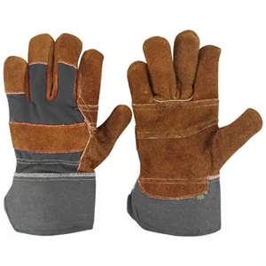 Guantes de Trabajo de Seguridad Personalizados de Cuero Vacuno Dividido, Semifabricados con Logotipo, Protección Industrial para Manos con Puño Reforzado - Product Image 4