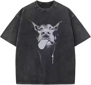 เสื้อยืดคอกลมทรงบ็อกซ์ฟิต ผ้าฝ้าย 100% คุณภาพสูง ทรงโอเวอร์ไซส์ ไหล่ตก เป็นมิตรกับสิ่งแวดล้อม สำหรับผู้ชาย ขายส่ง - Product Image 2