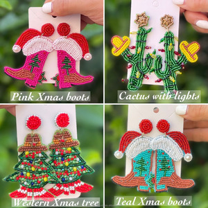 Pendientes de nube arcoíris hechos a mano con bordado de cuentas, joyería colorida con cuentas, diseño floral, accesorios llamativos para fiestas - Product Image 5