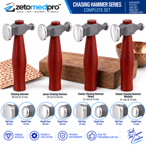 Marteau de ménagère Chasing Hammer Janus Classic Heavy Medium 29mm 12mm 28mm 31mm 13mm pour le travail du bois, de l'acier, des bijoux et des métaux ZETOMEDPRO - Product Image 6