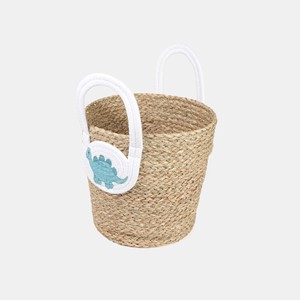 Sustainable Handmade Water Hyacinth Kids <b>Storage</b> Basket Bunny Ear Woven Toy Organizer Nursery Basket Handmade Wholesale Bulk - Product Image 1