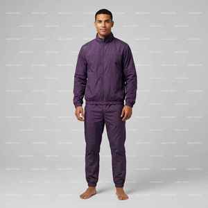 Conjunto de Chaqueta y Pantalones de Nylon Personalizado OEM, Traje Deportivo con Cremallera, Chaqueta Cortavientos y Pantalones de Nylon - Product Image 4