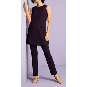 Tunique décontractée pour femme, haut de salon de beauté, chemise uniforme à manches courtes pour thérapeute de spa, chemisier de travail boutonné tissé pour coiffeuse et massothérapeute - Product Image 6