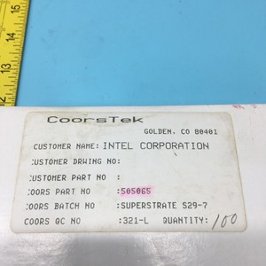 Bloque Eaton 505065, Cerámico, 1X1.X.025, Coors - Equipo y Piezas de Semiconductores de Confianza con Legado Global - Product Image 1