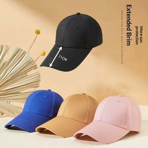 Gorra de Béisbol de 6 Paneles Extra Larga de Color Sólido para Hombre y Mujer - Primavera/Verano, Protección UV, Visera para Ciclismo - Product Image 1