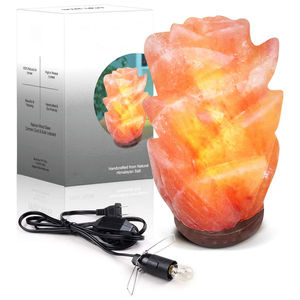 Lámpara de Sal Rosa del Himalaya de Alta Calidad, Tallada a Mano, Cristal Natural, Piedra de Roca, Decoración para el Hogar, Servicio OEM - Product Image 1