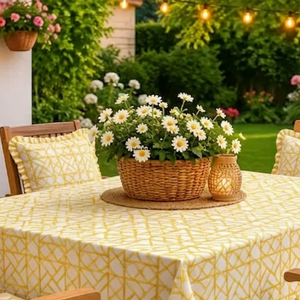 Indian Handmade Floral Cotton <b>Table</b> <b>Cover</b> Eco-Friendly Hand Block Printed Washable for Wedding <b>Dining</b> <b>Table</b> - Product Image 3