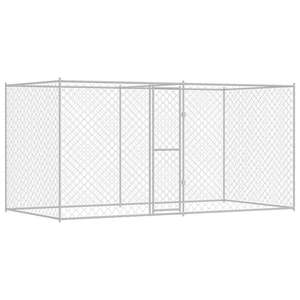 Cage pour chien en acier galvanisé argenté 157,48 x 78,74 x 78,74 pouces, optimisée pour une meilleure lisibilité et une meilleure visibilité aux moteur de recherche - Product Image 2
