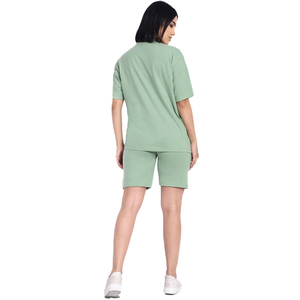 Wholesale Women T Shirt and Shorts <b>Set</b> Custom Logo Summer Two <b>Piece</b> Casual Sportswear Gym Workout Fitness Athletic Streetwear - Product Image 5