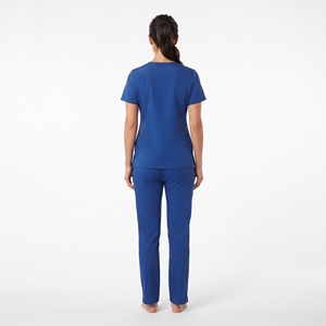 Ensemble de blouses médicales pour femmes, bleu, col en V, manches courtes, uniforme d'hôpital, haut et pantalon, vêtements de travail cliniques - Product Image 6