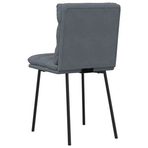 2 pz sedie da pranzo in velluto grigio scuro - Product Image 6