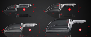 Cucharas para hielo Scoops Henry Foodservice, utensilios de policarbonato transparente, aptos para alimentos. - Product Image 3