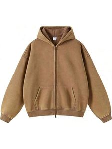 Sweat à capuche de haute qualité 100% coton, style streetwear, anti-rétrécissement, pour hommes, en vente à bas prix - Product Image 2