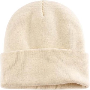 Bonnet en tricot 100 % acrylique unisexe avec revers, 260 couleurs, broderie logo personnalisée, chaud pour l'hiver - Product Image 6