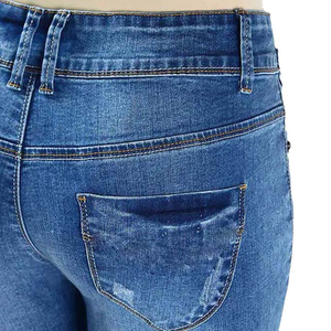 Fabricación de Pantalones Vaqueros Ajustados de Cintura Alta para Mujer, Hechos a Medida, al por Mayor, con Diseño Desgarrado, Color Personalizado, Todas las Tallas - Product Image 5