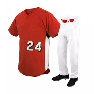 Maillot de baseball personnalisé pour homme, manches courtes, boutons sur le devant, gris et rouge, numéro 10, polyester respirant, toutes saisons, uniforme adulte - Product Image 3