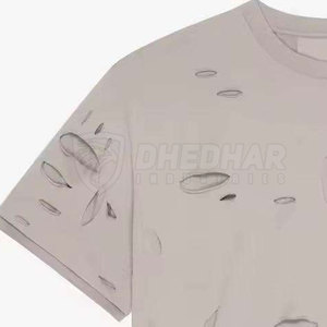 T-shirt pour homme en coton 100% délavé, nouveau design, coupe ample, imprimé, pour usage extérieur, vente en gros, vêtements de mode - Product Image 5