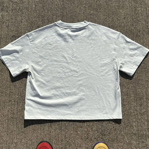 Men's <b>White</b> Cartoon Printed T-<b>Shirt</b> Short Sleeve O-Neck Casual Regular <b>Fit</b> 100% Cotton Jersey Fabric - Product Image 2