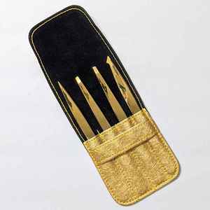 Gold Plated Eyebrows Tweezers Stainless Steel Premium Quality Cosmetic Eyebrow Shaping Tweezers With Low MOQ - Product Image 1