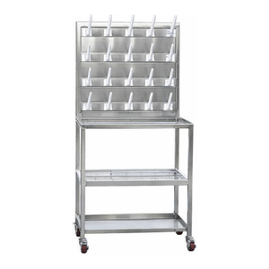 Étagère de séchage pour verrerie de laboratoire en acier inoxydable avec 24 crochets réglables - Product Image 2