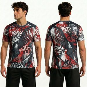 Camiseta Deportiva de Poliéster Sublimado, Estilo Urbano, Duradera, de Secado Rápido, Transpirable, para Deportes de Alto Rendimiento - Product Image 3